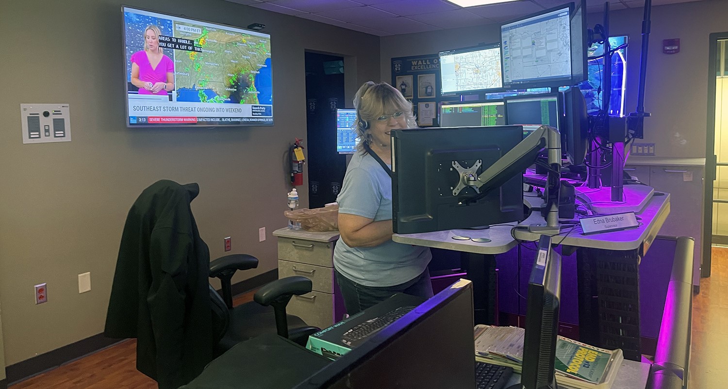 Edna Brubaker is a current shift supervisor for Douglas County Emergency Communications and has worked as a dispatcher in Douglas County for 31 years.