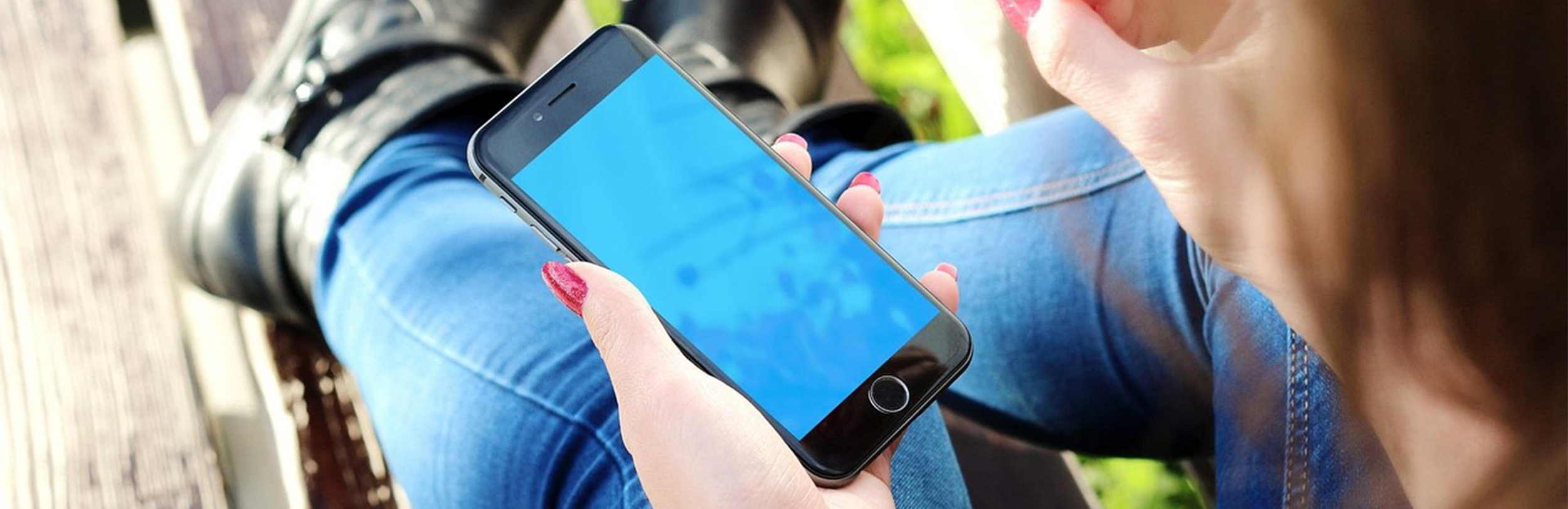 Person looking at cellphone