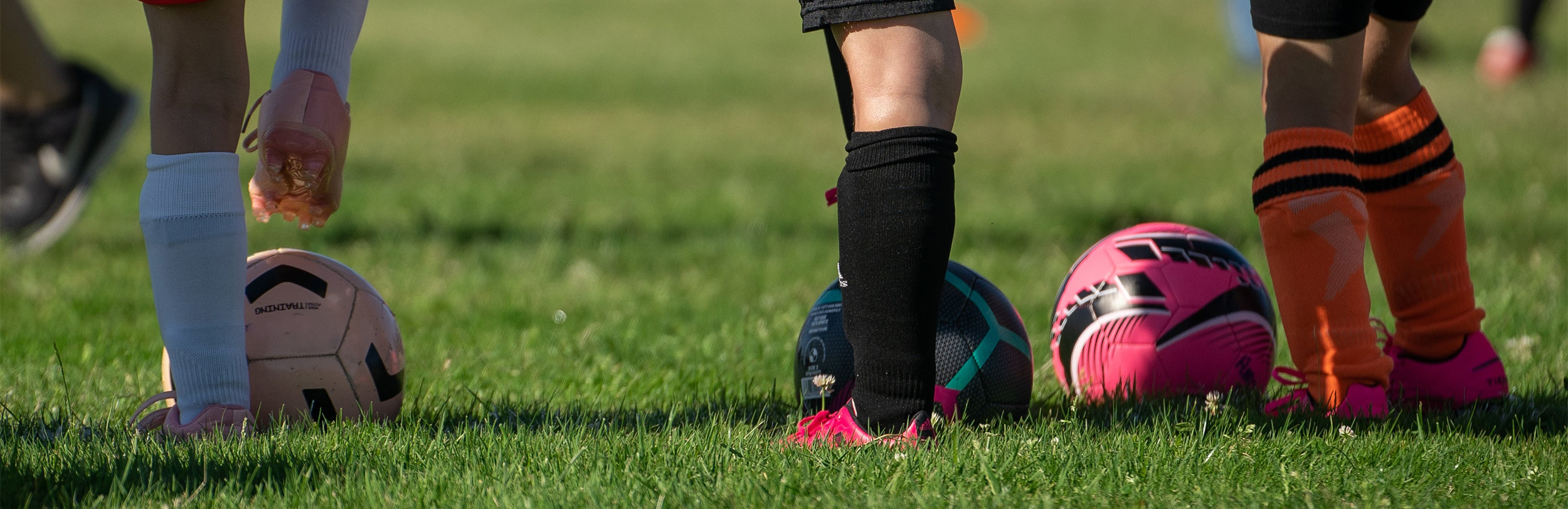 Kids playing soccer