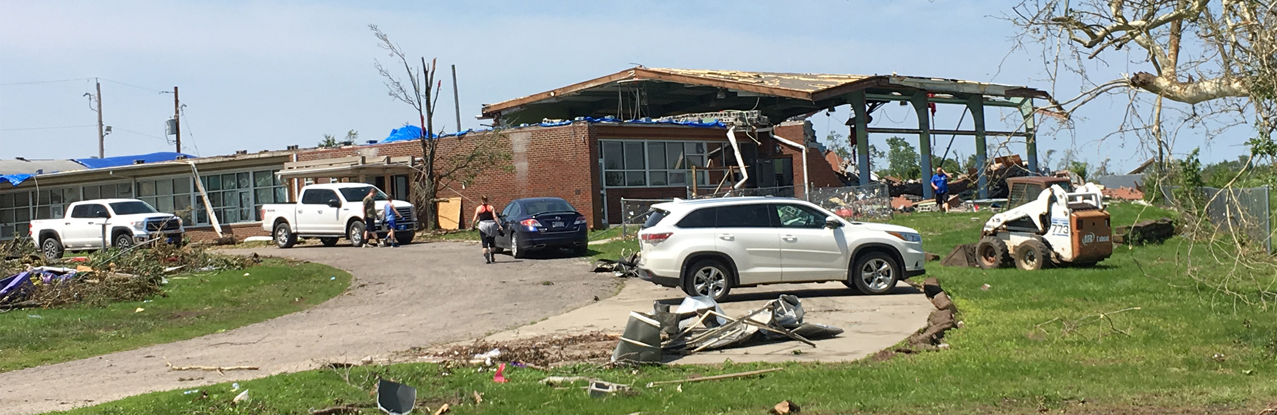 Damage from tornado