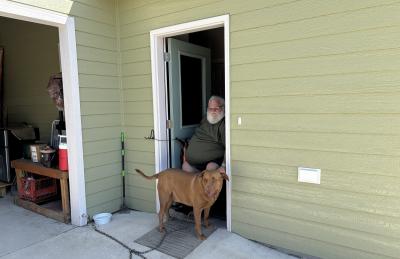 Mark at his North Lawrence home.