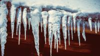 Icicles form during winter weather