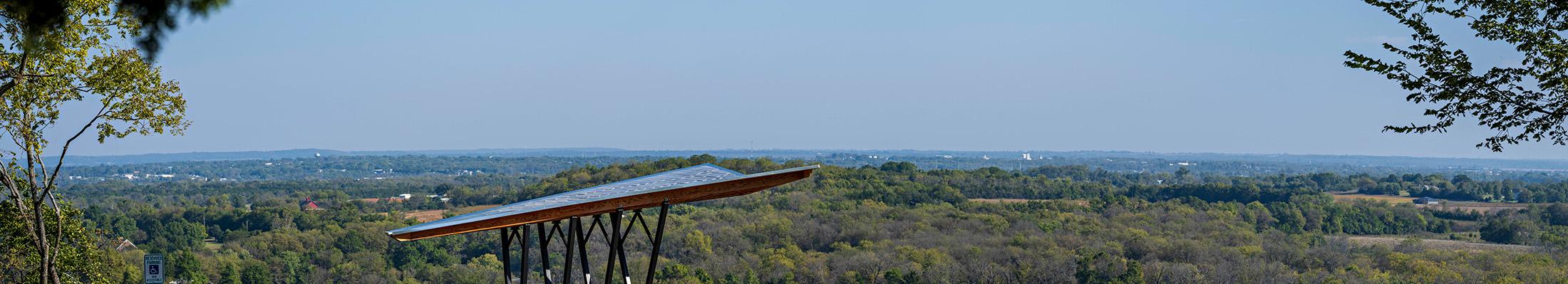 Passerine pavilion view north and east