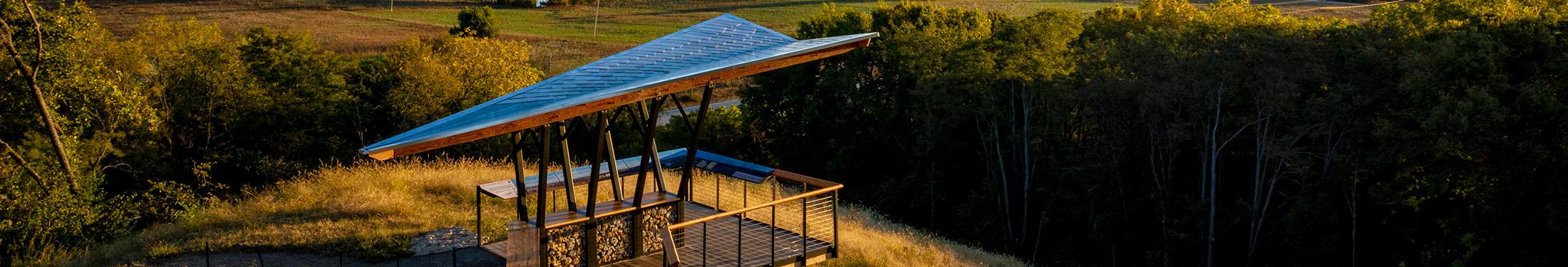 Passerine Pavilion showing accessible platform and view