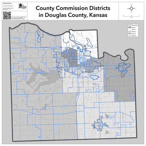 County Commission Districts Map (PDF) - Black and White
