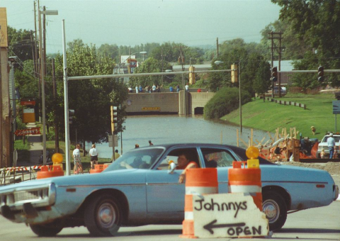 1993 Flood looking north on 2nd st