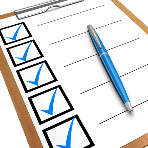 Checklist stock image