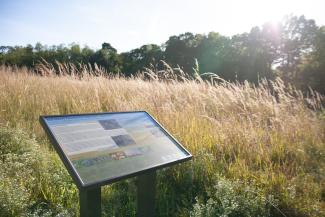 Grassland information sign