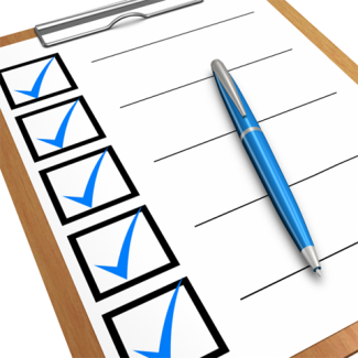 Checklist stock image