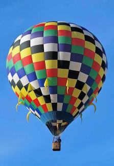 Darrin Harrison flies his new balloon.