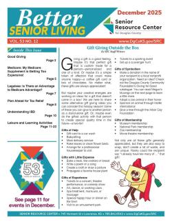 Cover for Better Senior Living December 2025