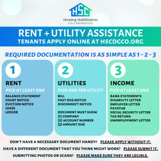 Rent + Utility Assistance Social Media Post