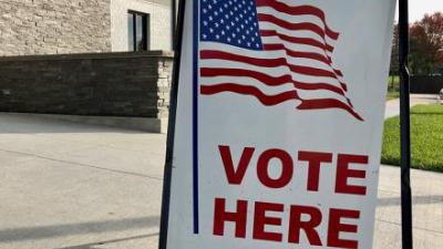 Vote Here Sign