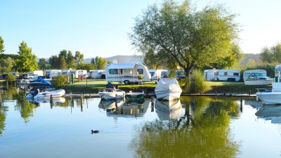 Personal property items at a campsite