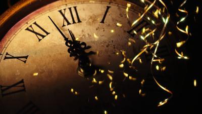 New Year's Day clock