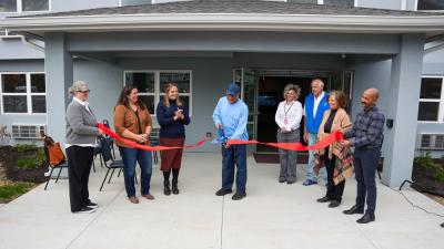 Ribbon cutting ceremony for Delmar Place Apartments