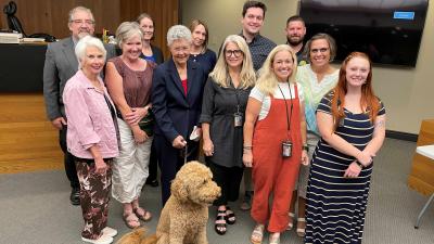 Judge Sally Pokorny, left, is pictured with the Behavioral Health Court team