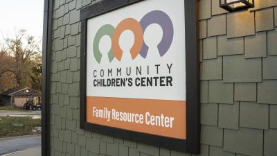 Community Children's Center Family Resource Center Sign outside the building