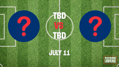 Soccer pitch background with question marks and with date