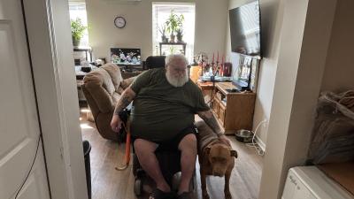 Mark and his dog Tank
