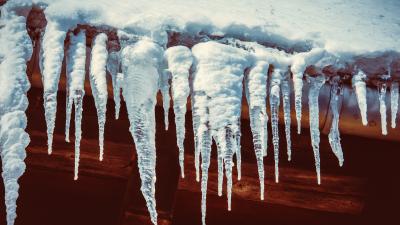 Icicles form during winter weather